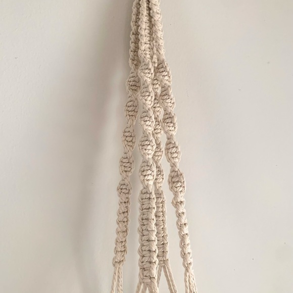 Handmade disco planter with handmade macrame hanger - Picture 3 of 7